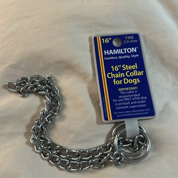 🥳🥳HOST PICK 🥳🥳 Hamilton Fine Choke Chain Dog Collar, 16-Inch NWT - Picture 3 of 3